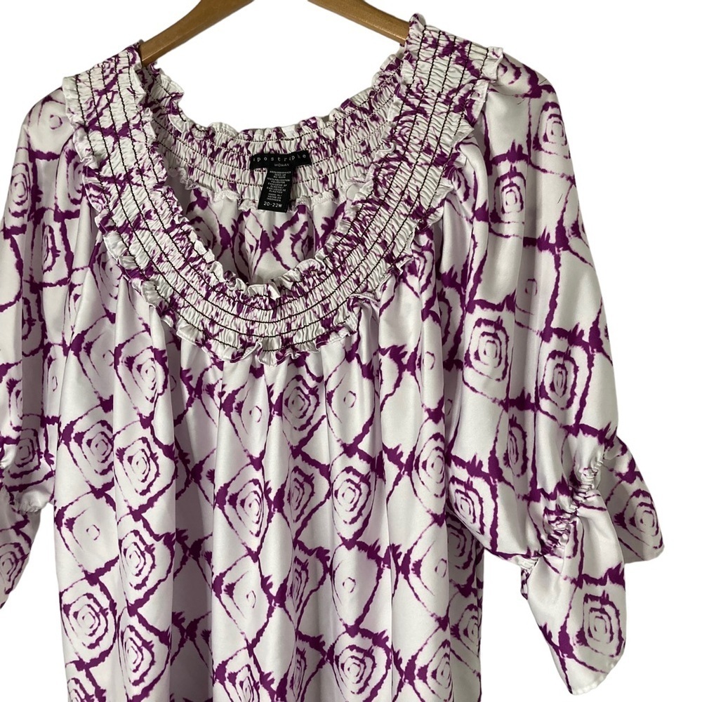 Aeropostale Geometric Abstract Blouse 20-22W - Picture 7 of 9
